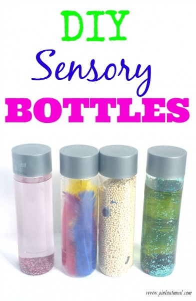 Sensory Bottles - Pink Oatmeal