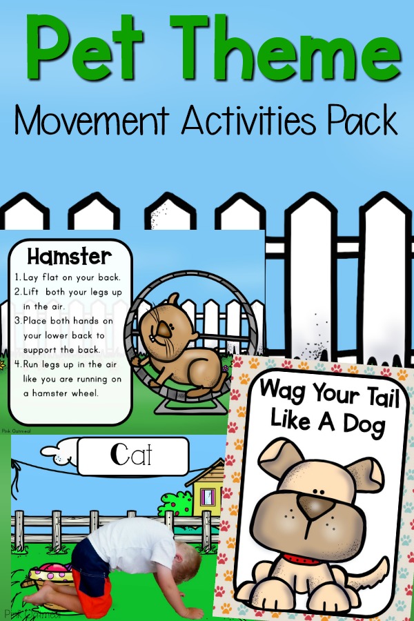 Pet Theme Movement Activities Pack Pin | Pink Oatmeal